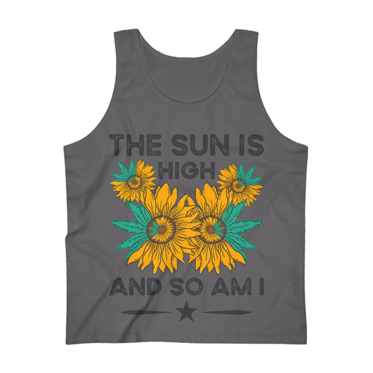 Sun-Kissed Bliss: Men's Ultra Cotton Tank Top with High Vibes