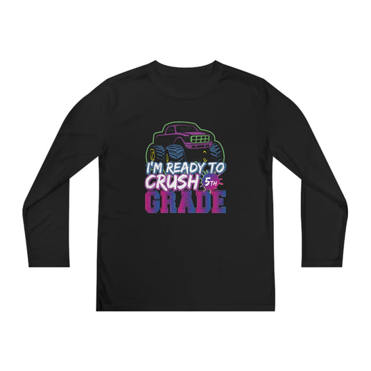 Monster Crush 5th Grade: Youth Long Sleeve Competitor Tee