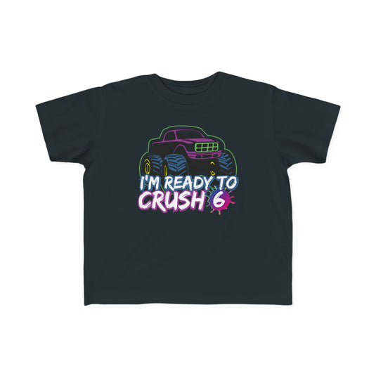 Adorable Monster Truck Toddler Tee - Crushin' Fun for Size 6