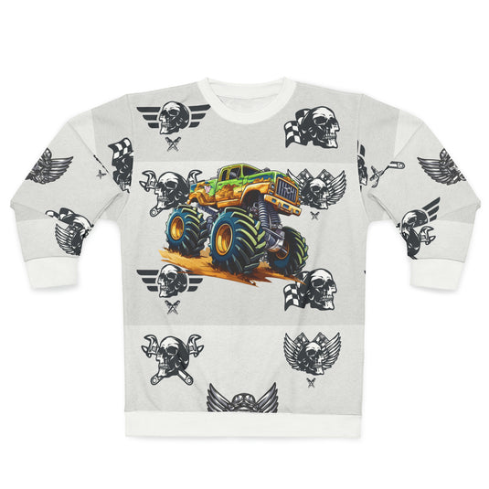 Monster Truck Madness Unisex AOP Sweatshirt - Trendy Streetwear Style